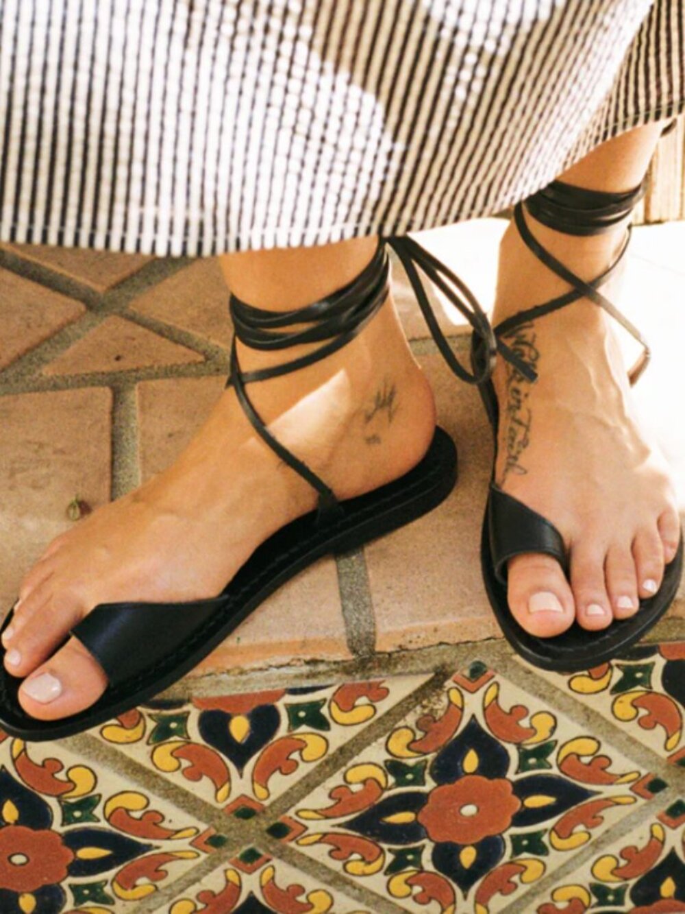 Black K. Jacques x Ciao Lucia Wrap Sandal 36